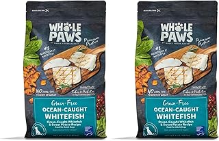 Whole Paws by Whole Foods Market, Grain-Free Adult Dog Food, Ocean-Caught Whitefish & Sweet Potato Recipe, 4 Pound (Pack of 2)