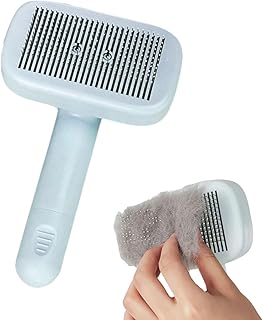 Self-Cleaning Shedding Brush, Anti-Static Skin-Friendly Pet Hair Removal Tool for Cats, Loose Undercoat Detangling, Massaging, Grooming, Dematting