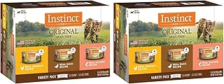 Instinct Original Pate Wet Cat Food, Grain Free Recipe - Variety Pack, 5.5 Ounce, (Pack of 24)